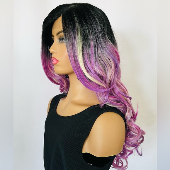 Gorgeous 24” Berry Crumble Color Lace Front Wig for Daily Wear/Events - Picture 9 of 12